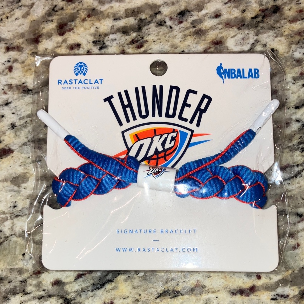 Rastaclat x NBA Oklahoma City Thunder Braided Bracelet Blue Orange One Size